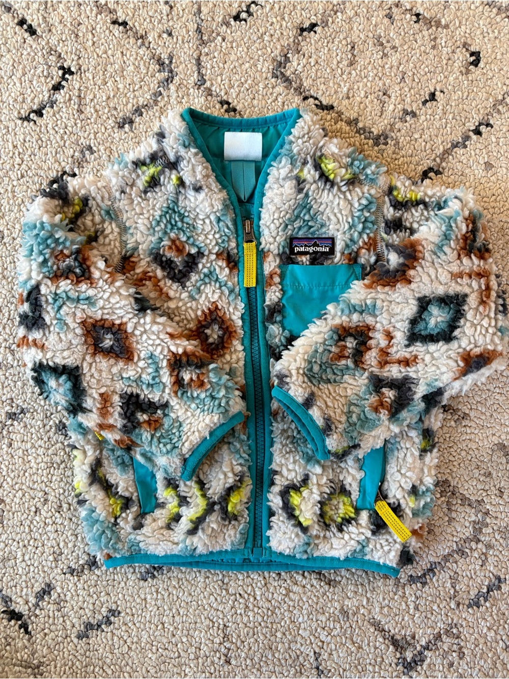Patagonia Kids Fleece Jacket - Teal Multi Pattern (2T)